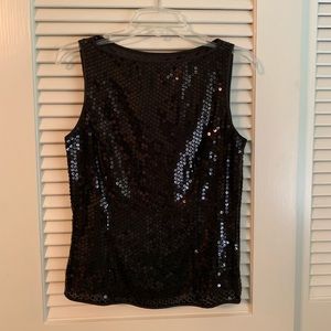 Liz Claiborne like new black sequined top